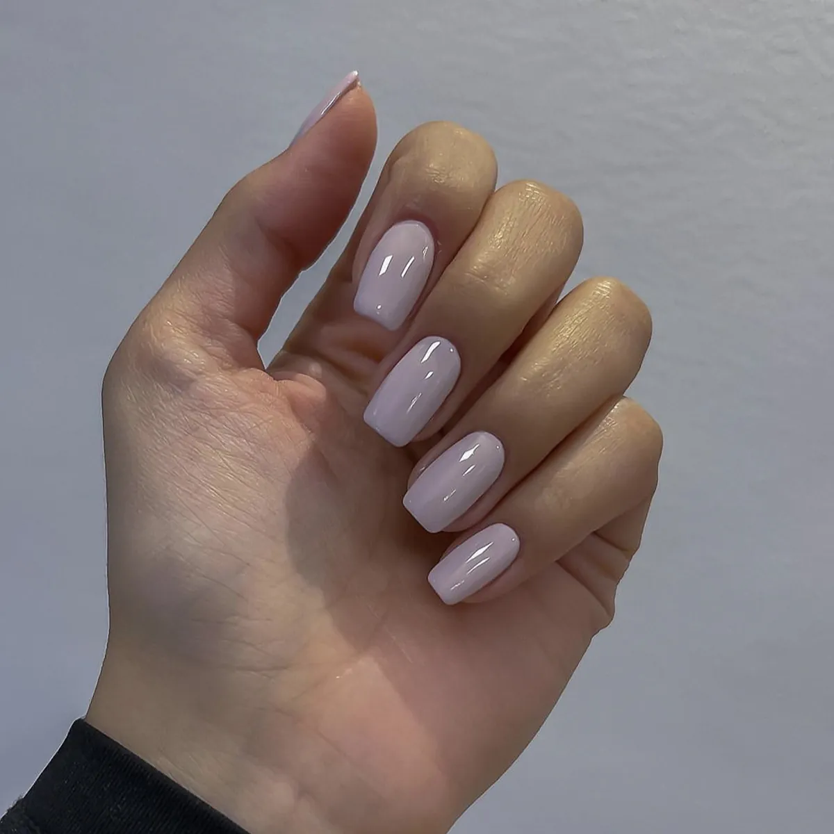 Press On Nails Long Square Light Pink Glossy Finish Wearable False Nail Tips Elegant Manicure For Women