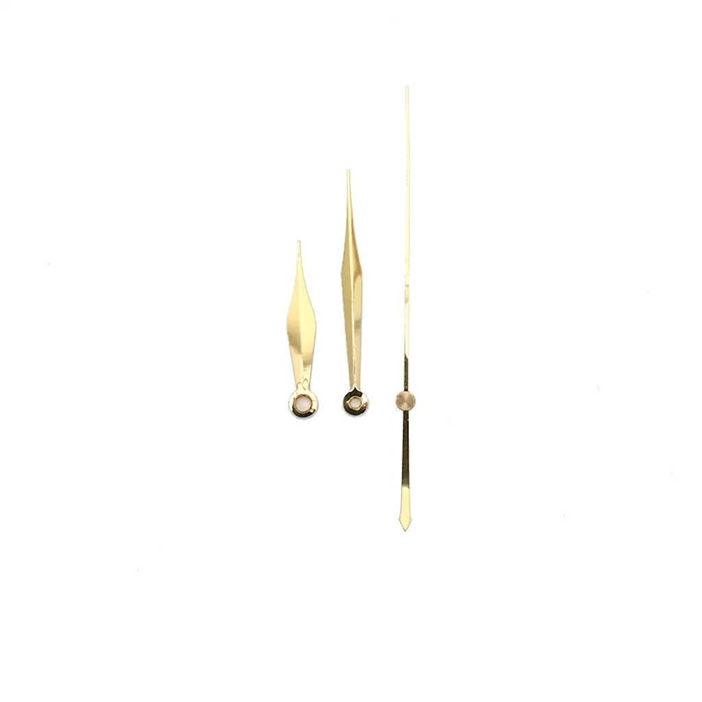 Clock Hands Hour Minute Second Pointers Metal Aluminum High Gloss Mirror Gold DIY Quartz Clock Repair Replacement Parts