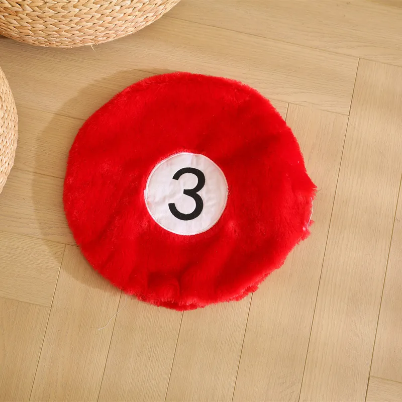 Billiard Ball Plush Pillow Case Unstuffed Round Black Eight Red Three Pool Ball Cushion Cover Home Decor Soft