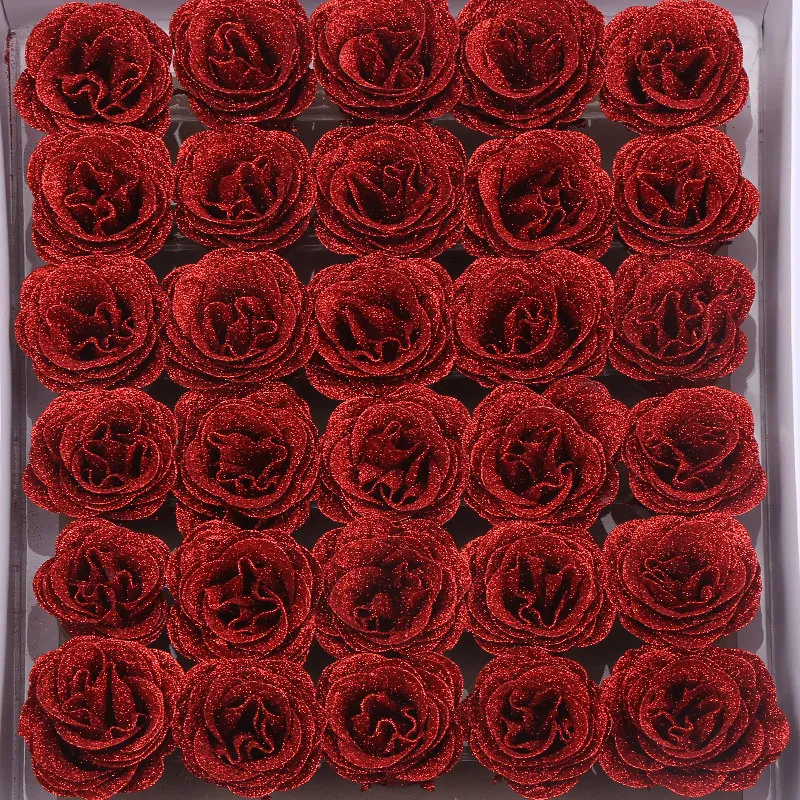 Kunstmatig Kristal Roos Bloemhoofden Glitter Sprankelende Bloemen Voor DIY Bruiloft Feest Thuis Bloemendecoratie Ambacht