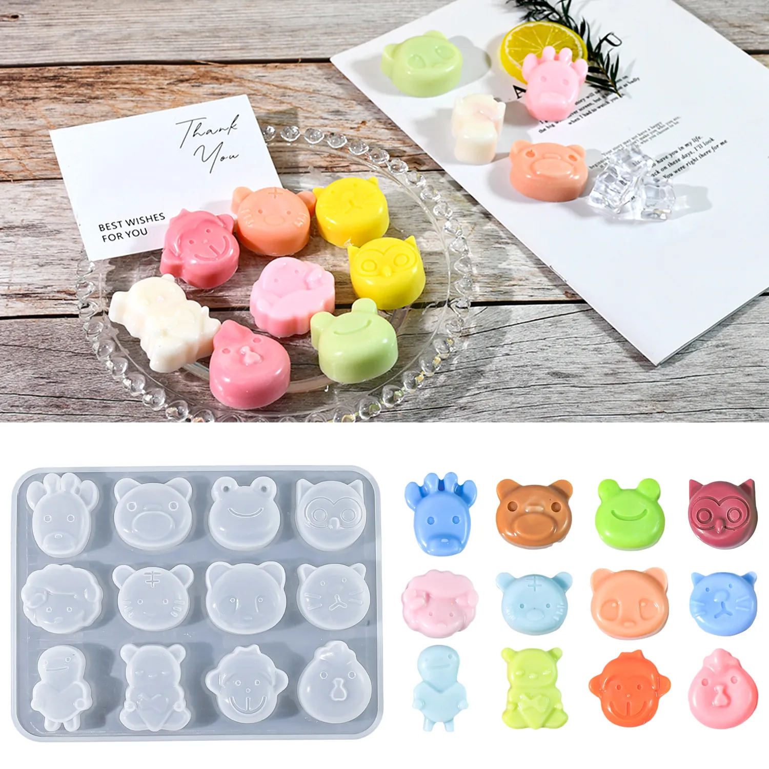 Cartoon Animal Silicone Baking Mold For Chocolate Cake Decorating DIY Soap Resin Crafting Flexible Kitchen Tool