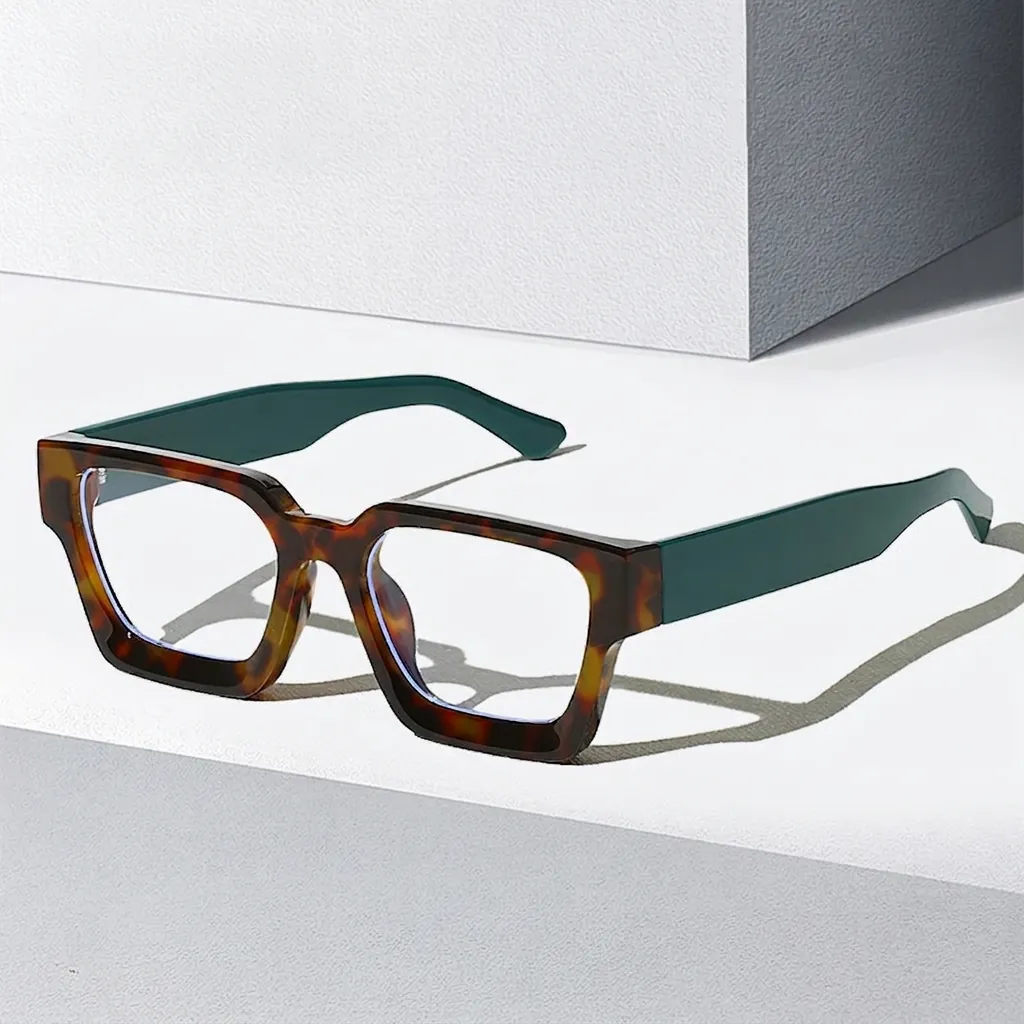 Fashion Retro Square Frame Anti Blue Light Glasses PC Material Trendy Optical Myopia Eyewear For Men And Women
