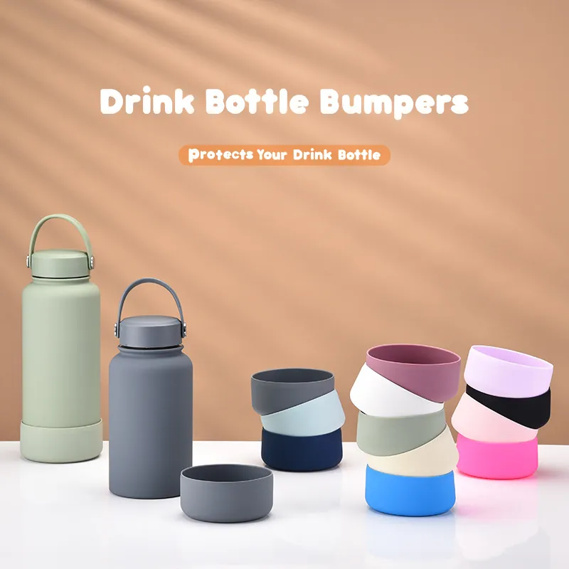 Silicone Bottle Boot Protective Tumbler Bottom Sleeve Anti Slip Protector For Water Bottles Flasks Universal Accessories