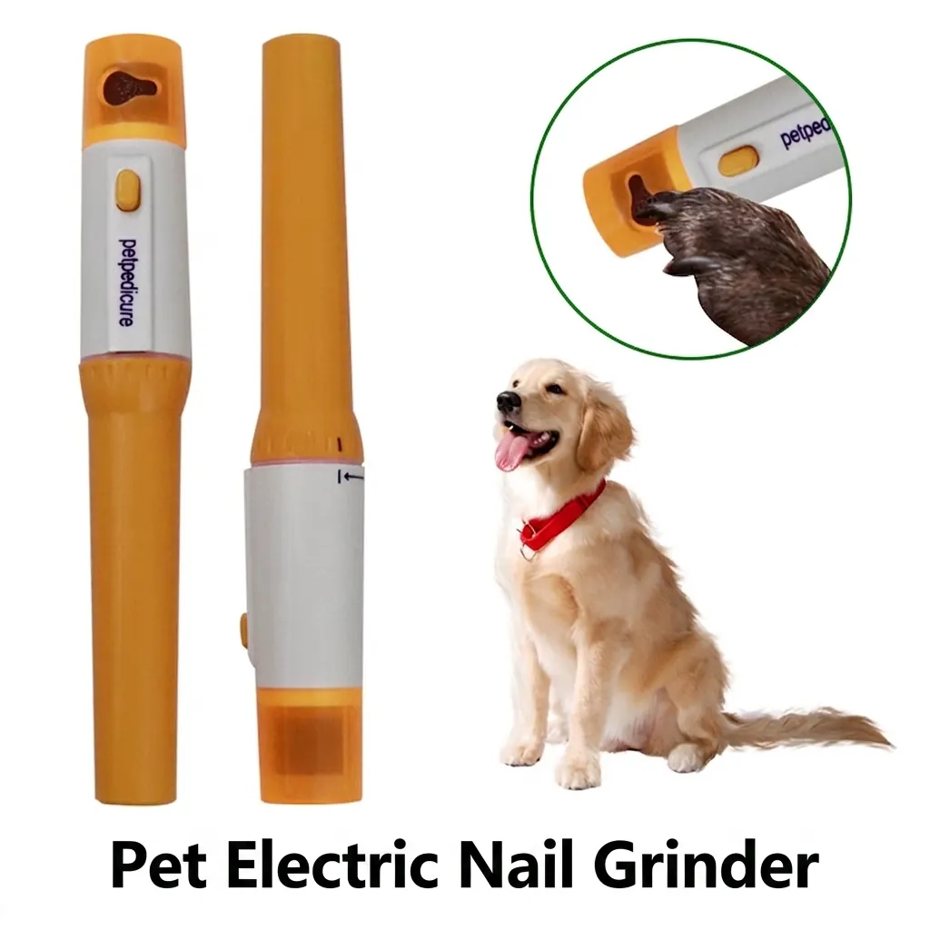 Electric Pet Nail Grinder Professional Dog Cat Grooming Trimmer Tool Painless Paw Care PP Plastic Portable