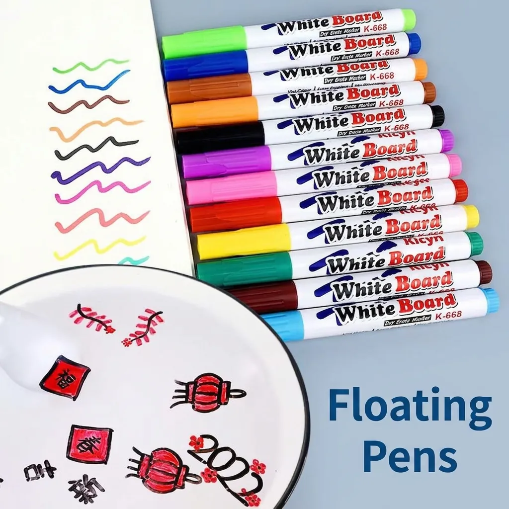 Stylos De Dessin D'eau Flottants Magiques Marqueurs De Tableau Blanc En Plastique Coloré Jouets Éducatifs