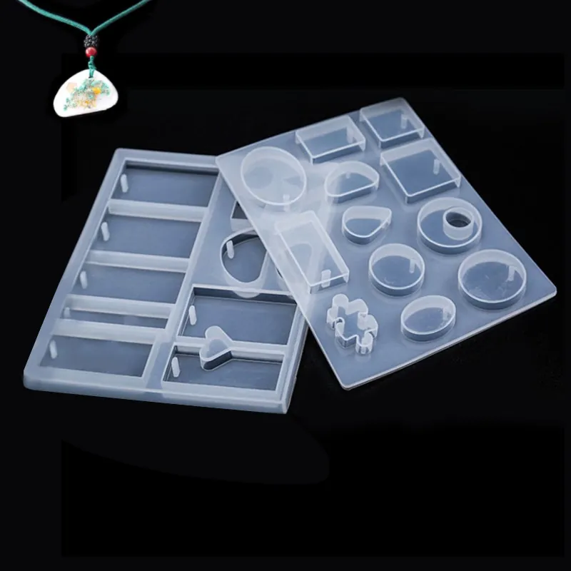 Silicone Resin Molds Multi-Shape Geometric With Hanging Hole For DIY Jewelry Making Pendant Earrings Handmade Craft Tool