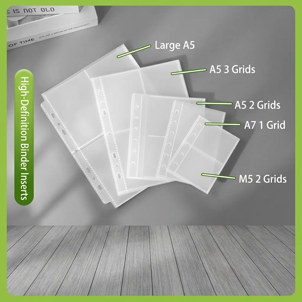 Card Binder Refill Pages Transparent PP Pocket Sleeves For Photocard Collection Waterproof Holographic Matte Punched
