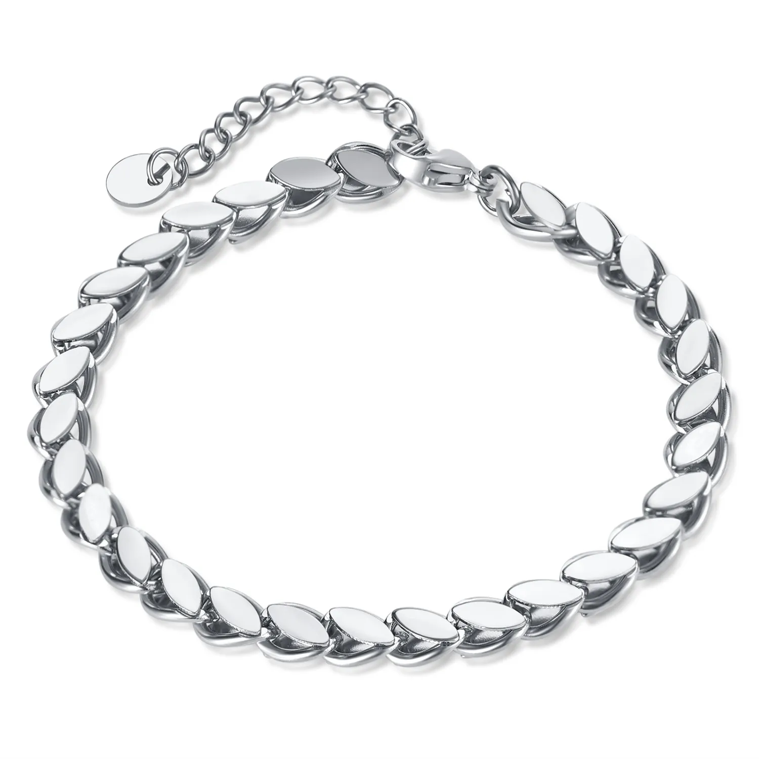 Minimalist Stainless Steel Hollow Heart Link Bracelet For Women Gold Silver Plated Elegant Party Jewelry Gift