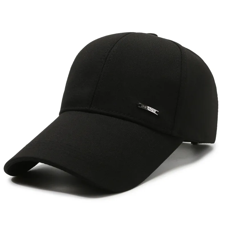 Cappellino Da Baseball Visiera Lunga Cappello Protezione Solare Tinta Unita Misto Cotone Minimalista Casual All Aperto Unisex Piastra Metallo