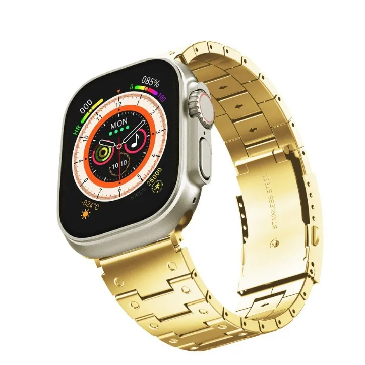 Correa de Metal de Acero Inoxidable Compatible Con Apple Watch Ultra iWatch Serie Correa de Repuesto Estilo Retro Unisex