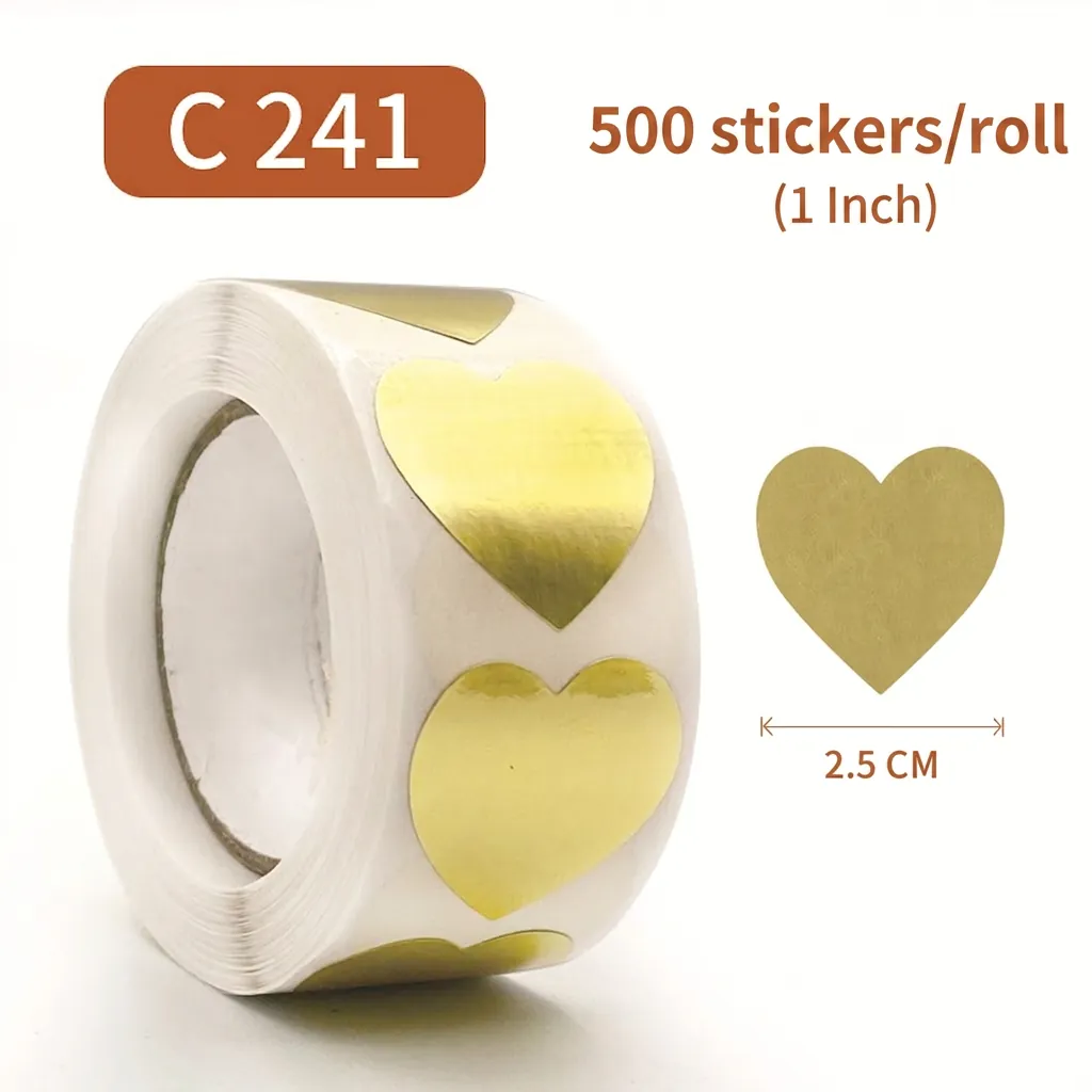 Adesivi Cuore Dorati Etichette Autoadesive Metalliche Per Sigillare Buste Confezioni Regalo Decorazione Fai Da Te