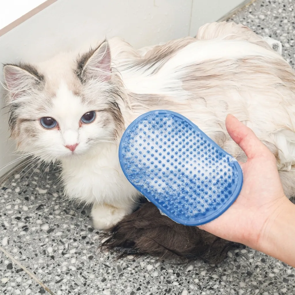 Pet Bathing Massage Brush Soft TPR Silicone Grooming Comb For Dogs Cats Multipurpose Portable Cleaning Scrubber Tool