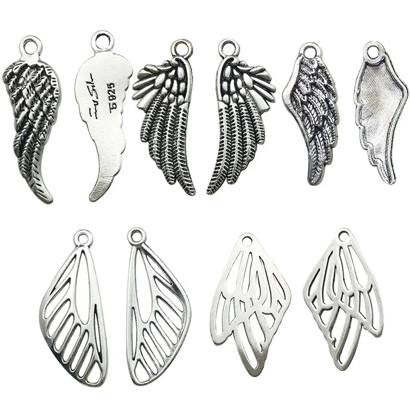 Flügel Anhänger Libelle Engel Flügel Legierung Antik Silber DIY Schmuckherstellung Zubehör Für Halsketten Armbänder
