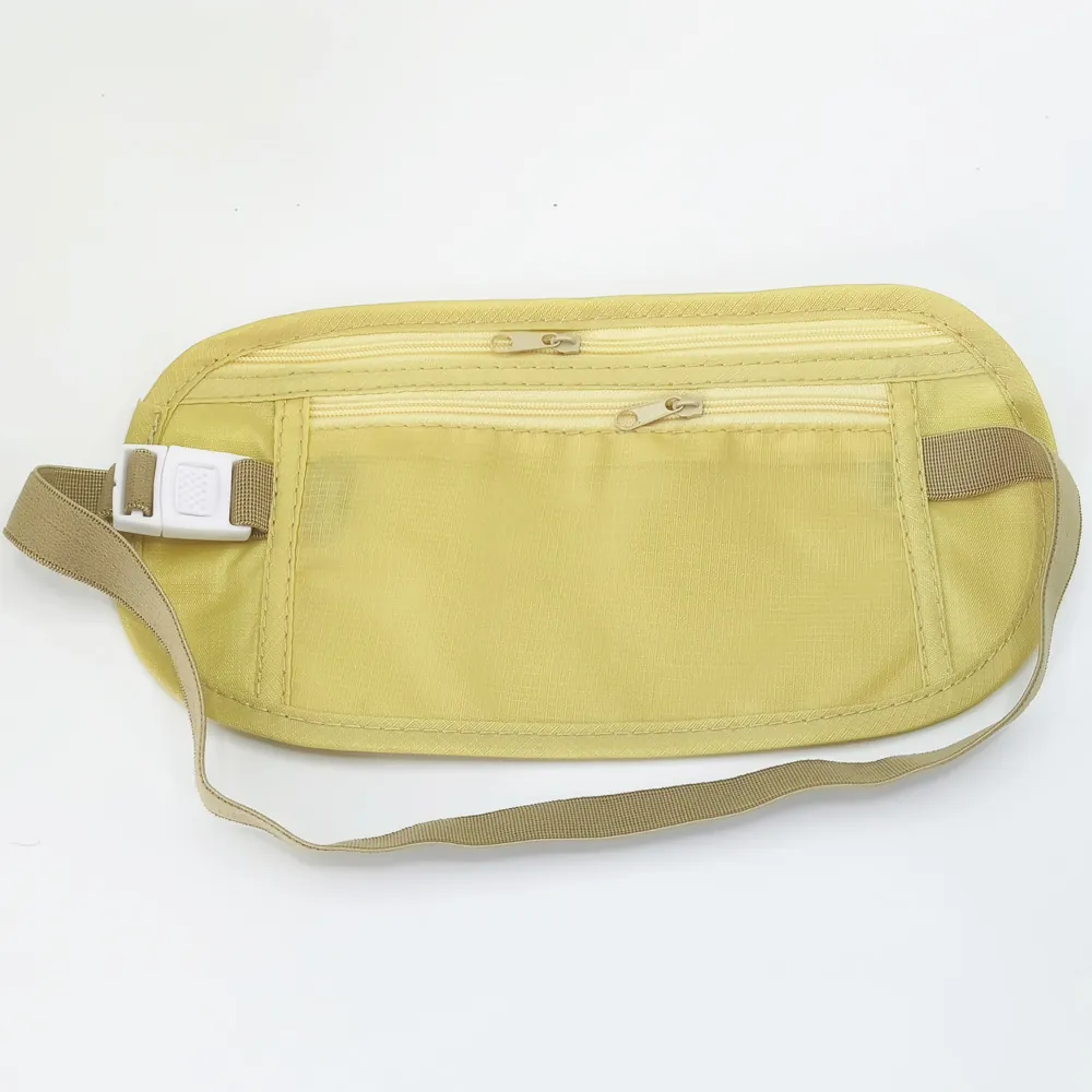 Ultra Thin Travel Waist Bag Lightweight Polyester Fanny Pack For Outdoor Sports Phone Passport Money Organizer Bag