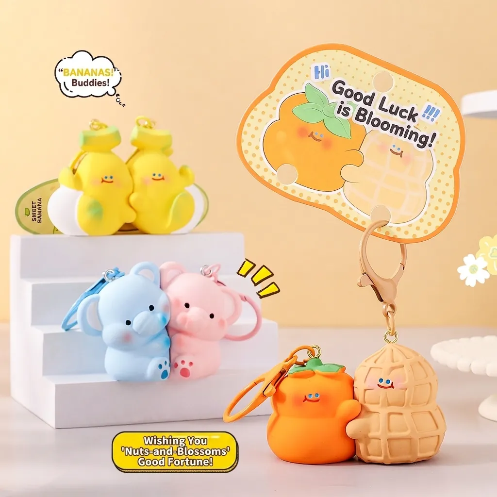 Porte-Clés Magnétique Animal Dessin Animé 3D Résine PVC Pendentif De Sac Accessoire De Porte-Clés Décoratif Cadeau