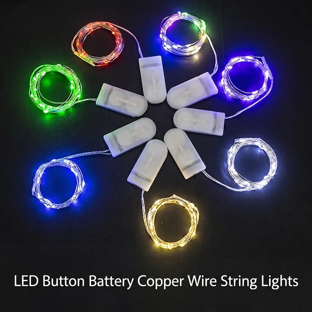 Guirlande Lumineuse LED Fil De Cuivre Flexible Étanche À Piles Pour Boîte Cadeau Gâteau Fleurs Mariage Fête