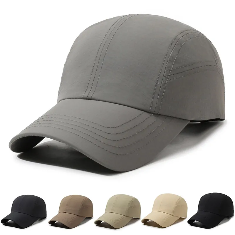 Baseball Cap Five Panel Quick Dry Polyester Breathable Sun Protection Outdoor Sports Hiking Adjustable Hat Unisex