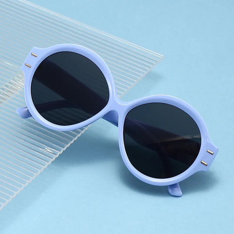 Gafas De Sol Retro Con Montura Redonda Moda Marco Grande Protección UV400 Marco PC Lente AC Para Hombres Y Mujeres Fiesta