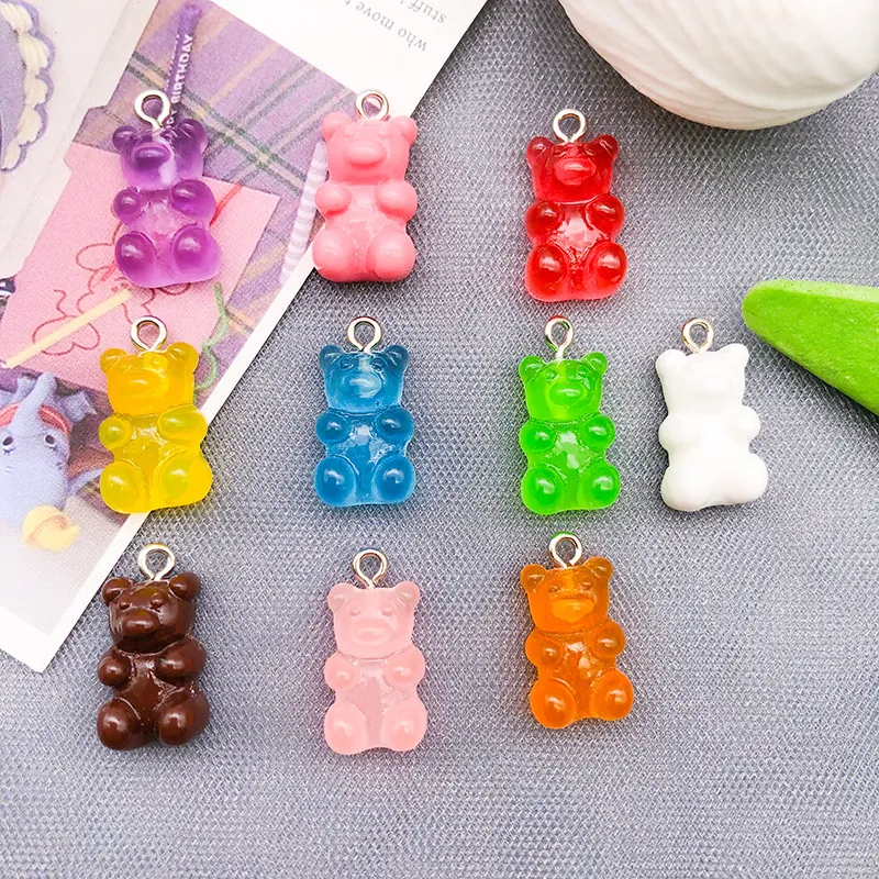 Harzanhänger Gummibärchen Lutscher Süßigkeiten Form Bunte DIY Schmuckherstellung Zubehör Für Ohrringe Armband Kette Schlüssel