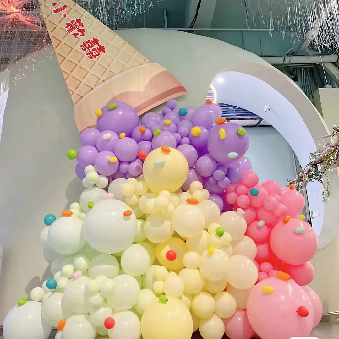 Macaron Round Latex Balloons For Birthday Wedding Party Decoration Pastel Assorted Colors Romantic Background Arrangement