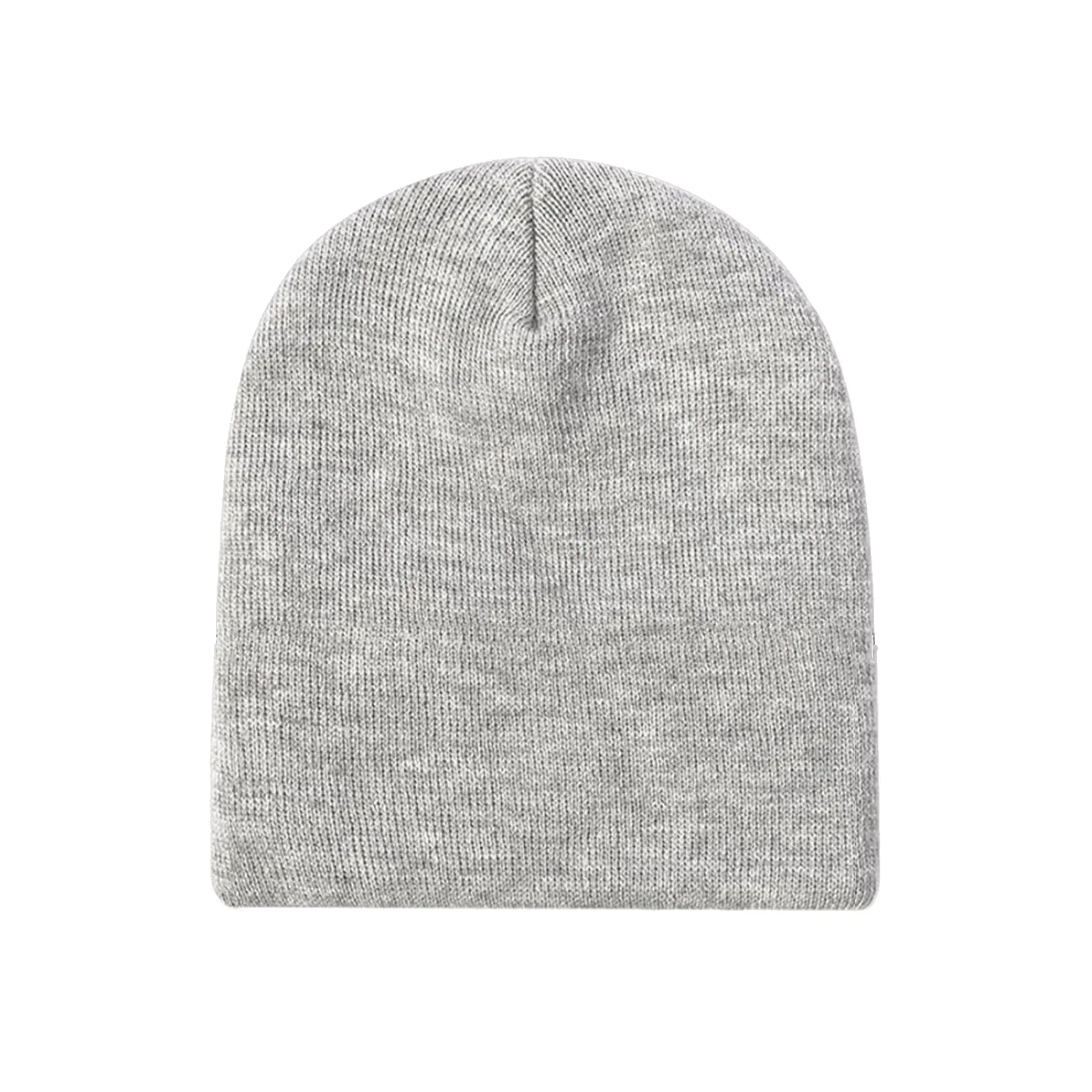 Solid Color Acrylic Knit Beanie Hat Warm Soft Cuffless Unisex Winter Skull Cap