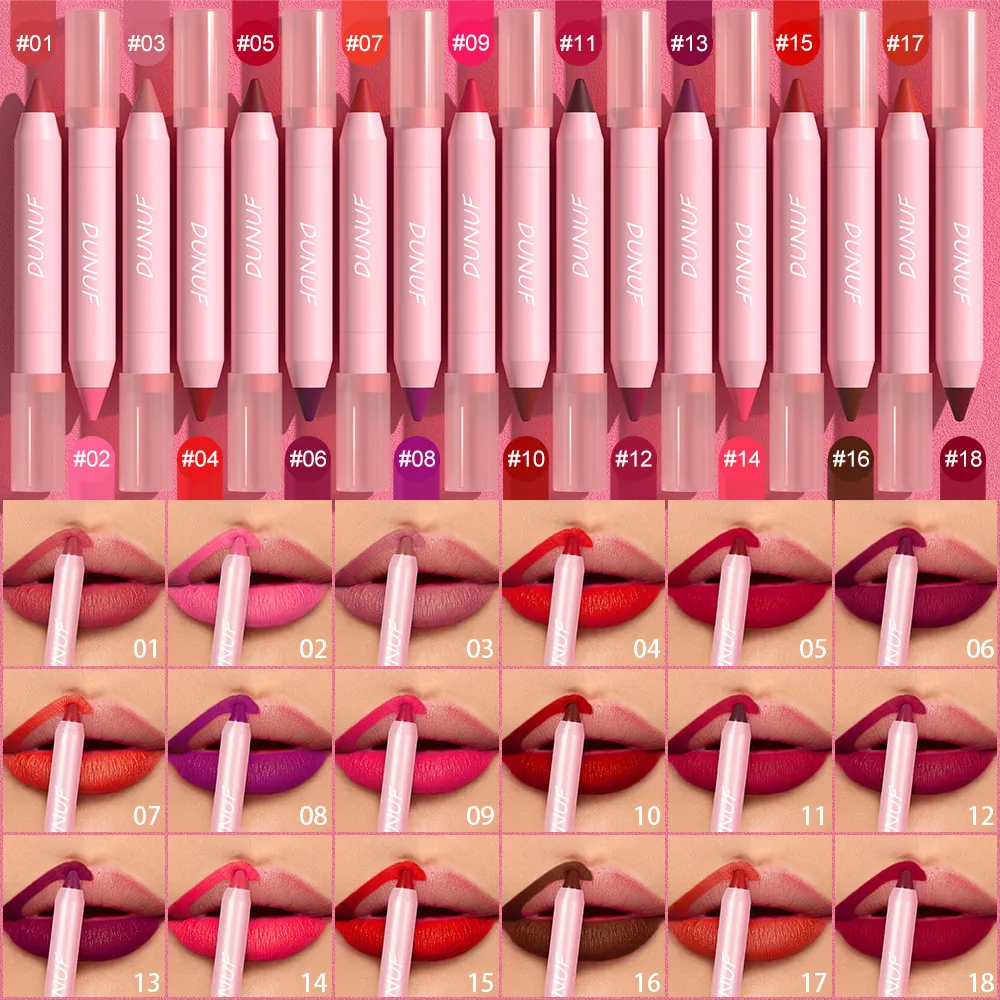 Matte Lippenstift Stift Wasserfest Langanhaltend Lippenkonturenstift Samtig Glatt Wischfest Kosmetik Frauen