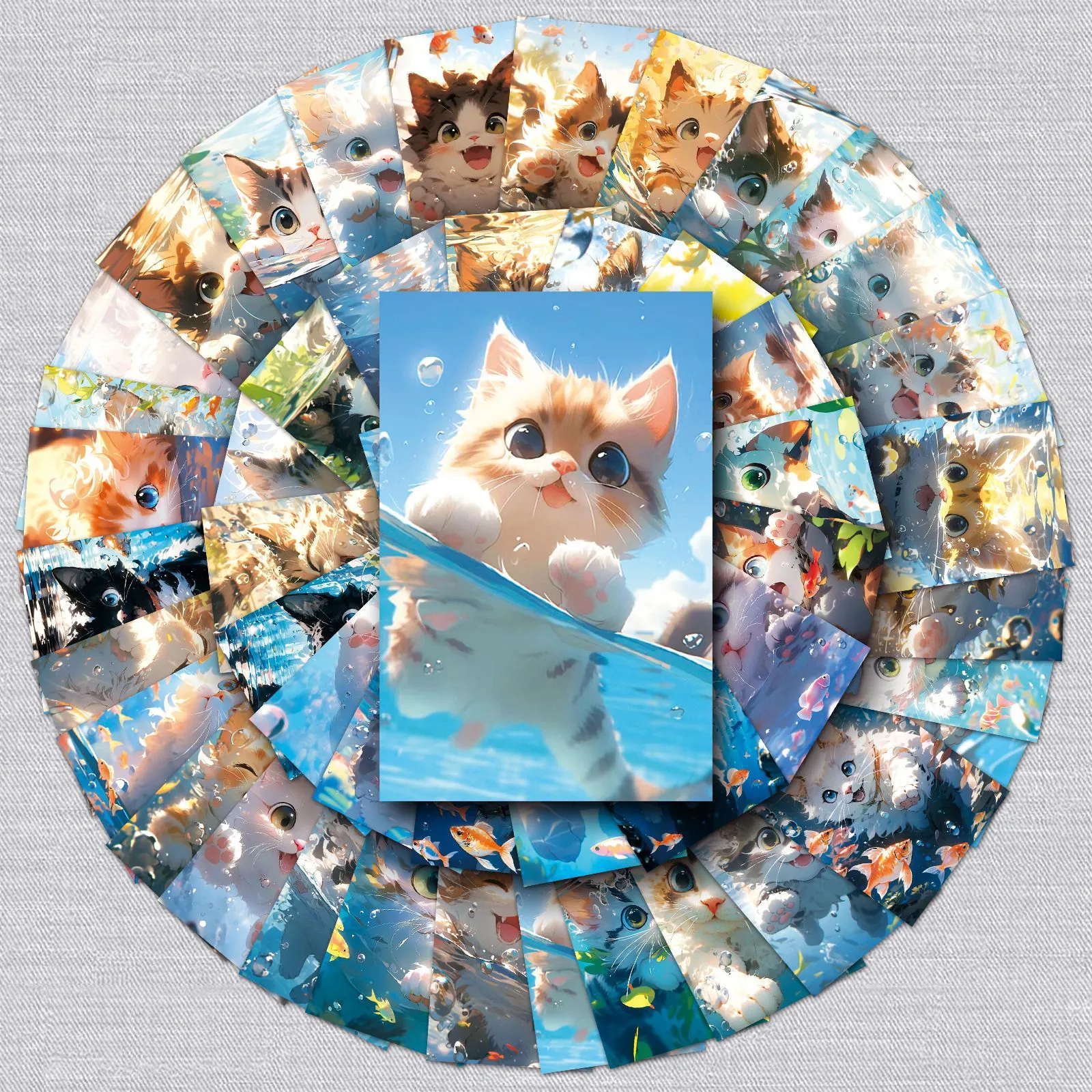 Simpatici Adesivi Per Gatti Cartone Animato Impermeabile PVC DIY Decalcomanie Decorative Per Laptop Custodia Telefono