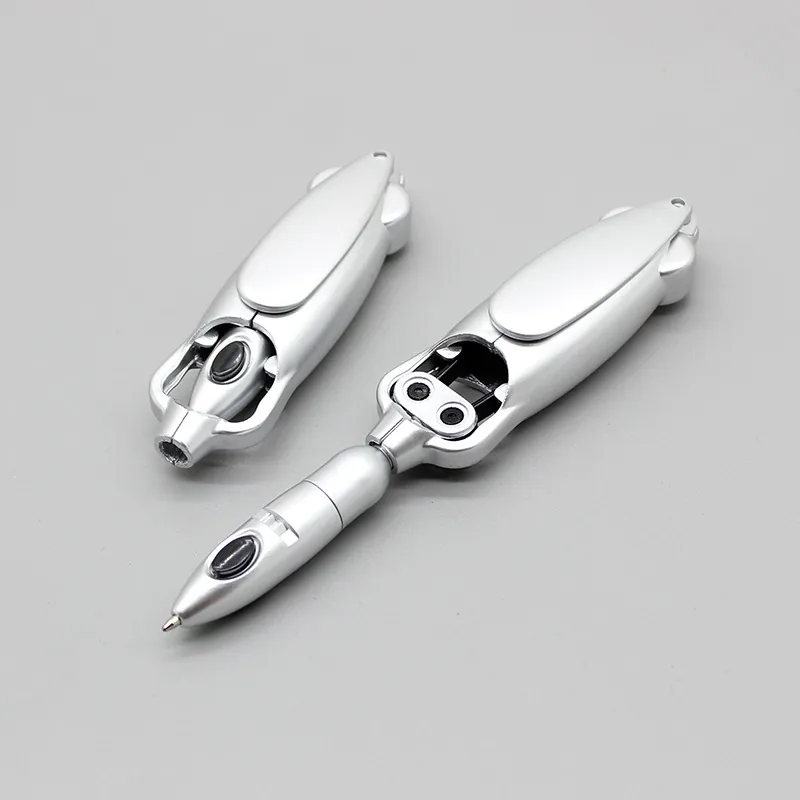 Novelty Folding Ballpoint Pen Creative Robot Deformation Shape Portable Retractable Writing Tool Office Gift