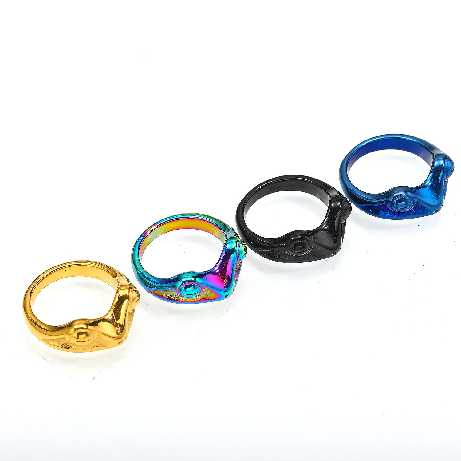 Frog Prince Ring Vintage Titanium Steel Personalized Animal Jewelry Unisex Retro Cute Accessory