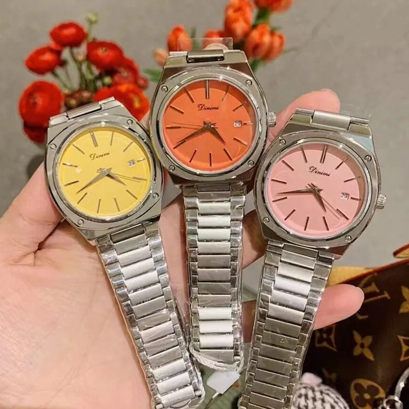 Women Fashion Quartz Watch Stainless Steel Band Date Calendar Analog Display Water Resistant Elegant Casual Wristwatch Gift