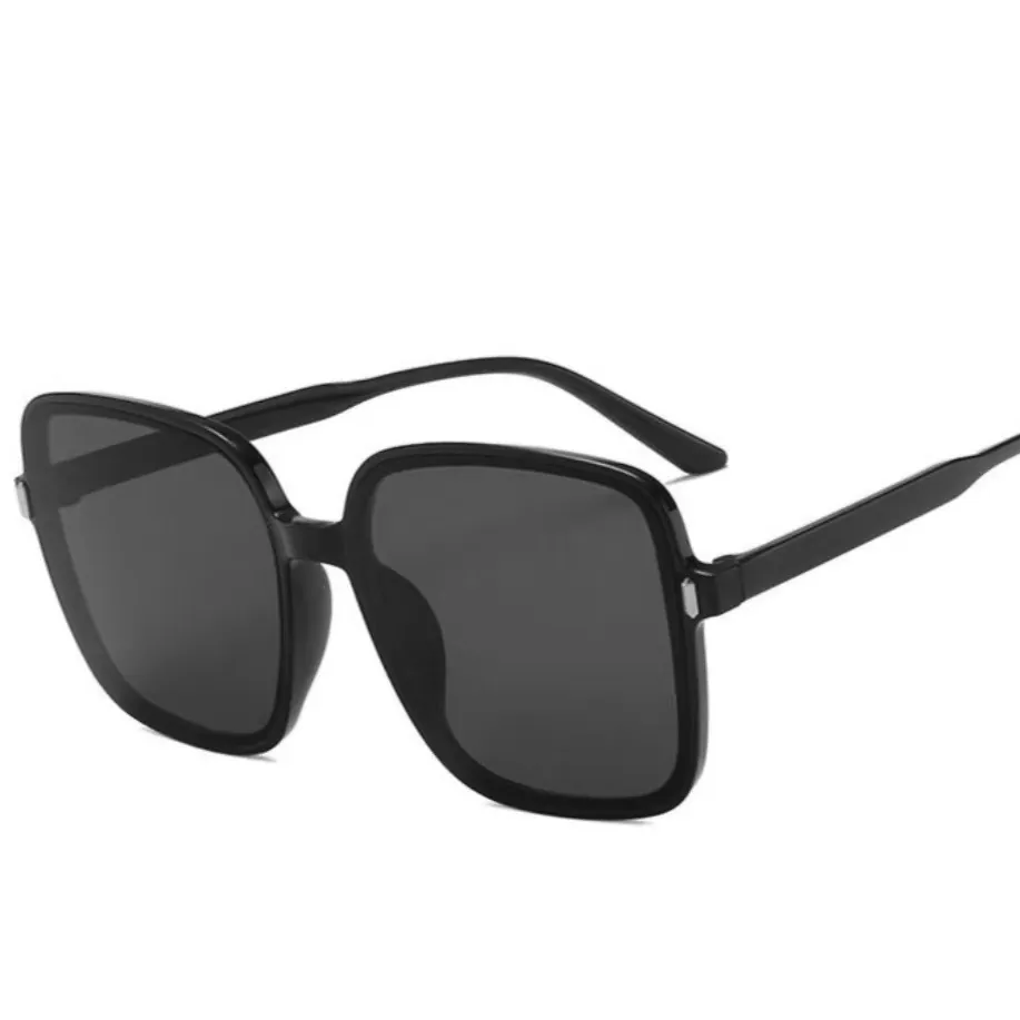 Oversized Square Sunglasses Fashion Trendy PC Frame AC Lens UV400 Protection Retro Large Eyewear For Women