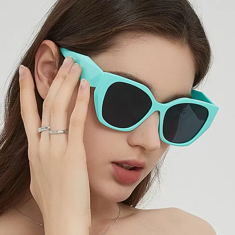 Cat Eye Sunglasses PC Frame AC Lens UV400 Protection Outdoor Driving Party Retro Hip Hop Large Frame Fashion