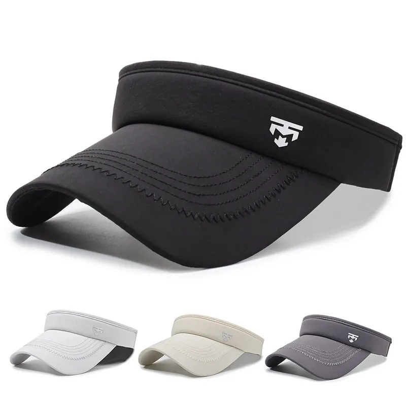 Sun Visor Hat Men Quick Dry Breathable Athletic Adjustable Golf Running Tennis Outdoor Sport Cap