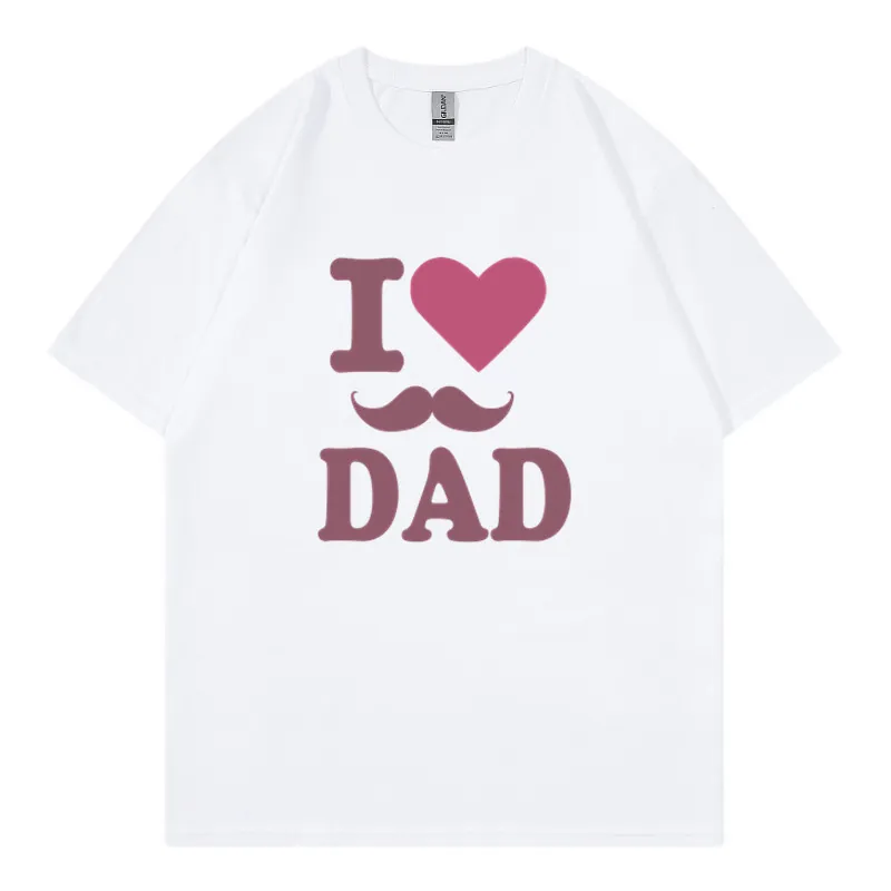 T-Shirt Homme Manche Courte Col Rond Coton Respirant Décontracté Été Coupe Ample Fête Des Pères Imprimé Graphique
