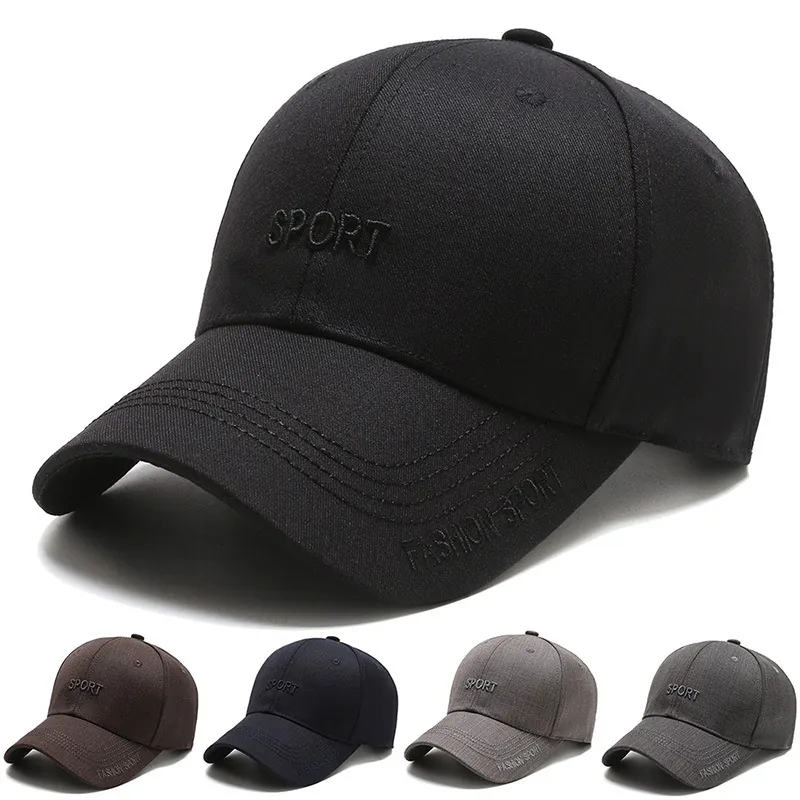 Cappellino Da Baseball Uomo Sport Ricamato Protezione Solare Regolabile Poliestere Cotone Twill Outdoor Casual
