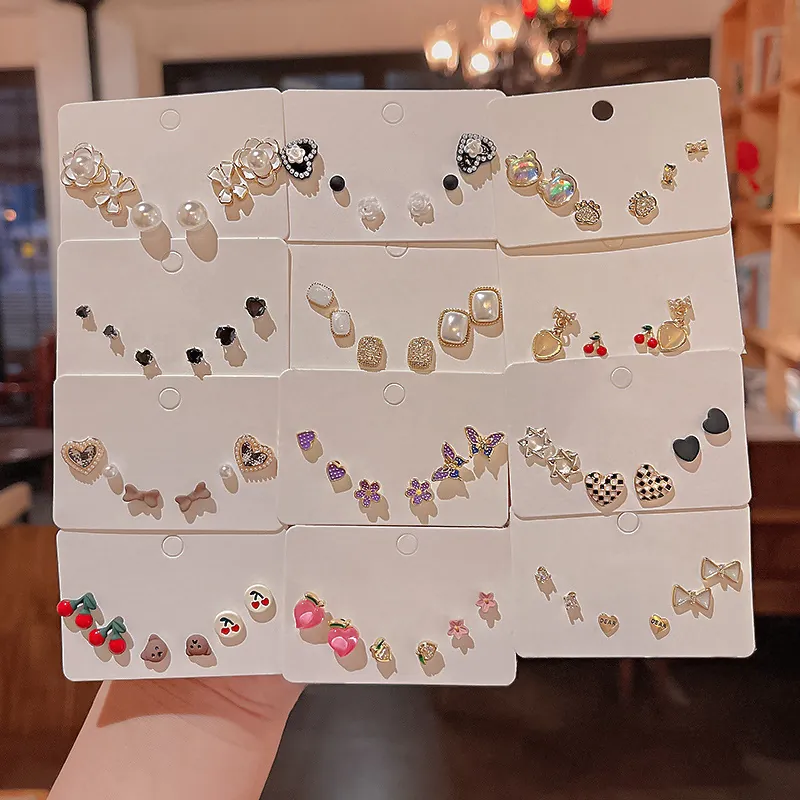 Elegant Stud Earrings With 925 Sterling Silver Earring Post Alloy Rhinestone Artificial Pearl Floral Heart Geometric Designs For Women