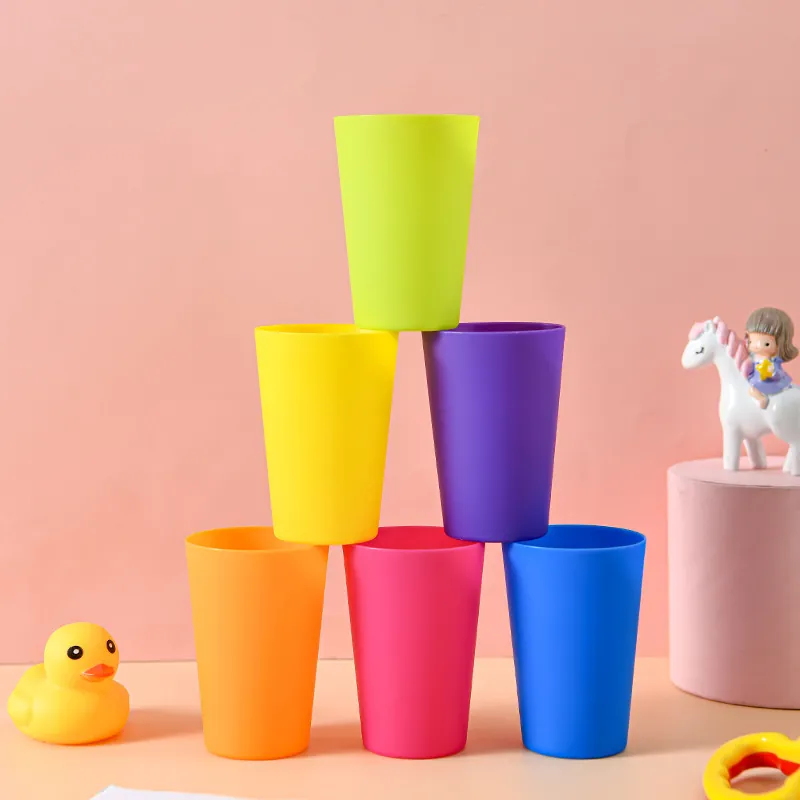 Plastic Stacking Cups Colorful Matte Educational Training Toy For Kids Toddlers Early Learning Competitive Sport Cups