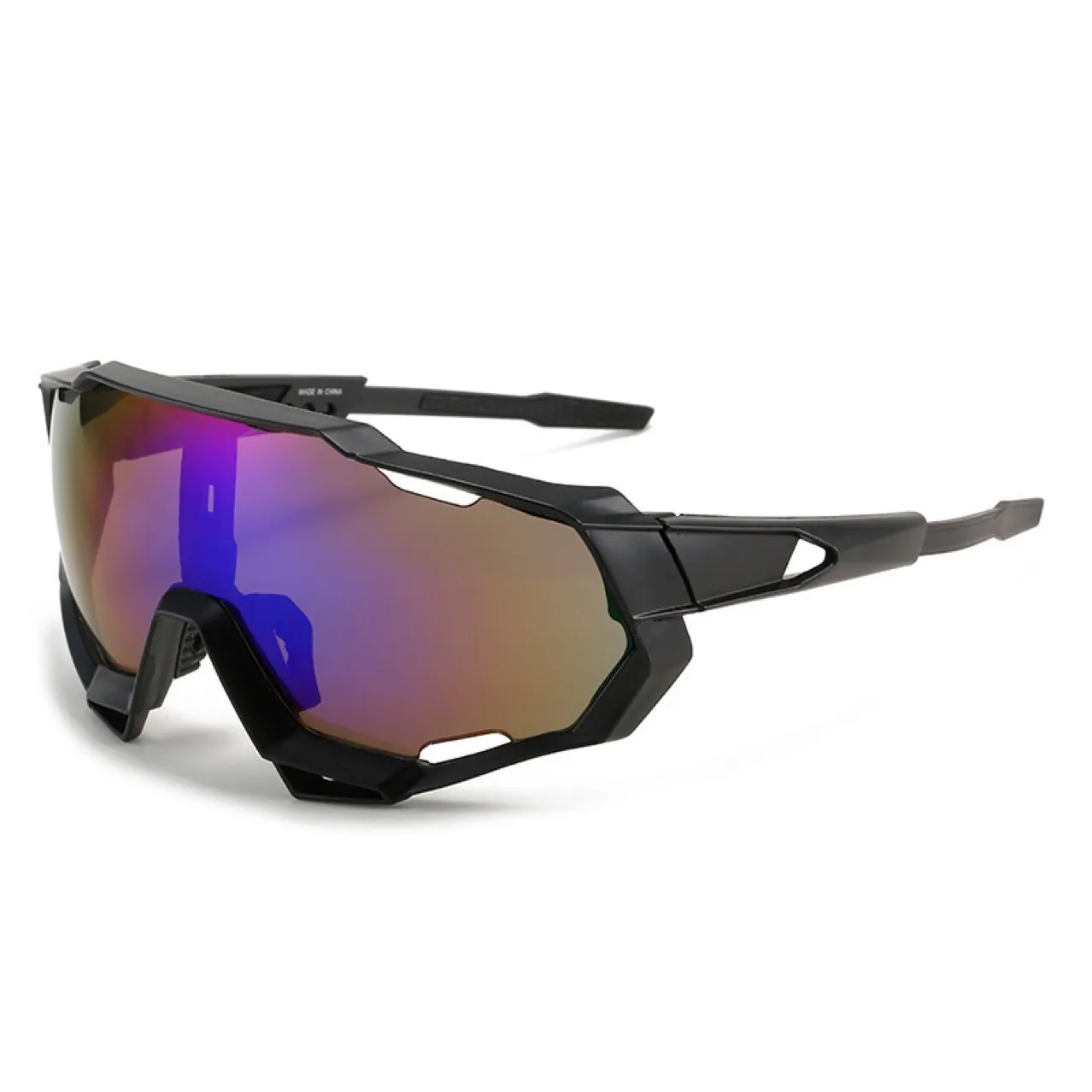 Oversized Cycling Sunglasses PC Frame Windproof Colorful Mirror Lens Outdoor Sports Fishing Running For Men Women