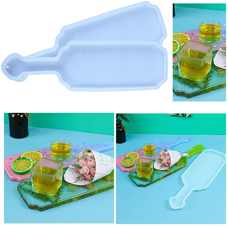 Paddel Tablett Silikonform Lebensmittelqualität Harzguss Epoxid DIY Untersetzer Spiegeloberfläche Wiederverwendbar