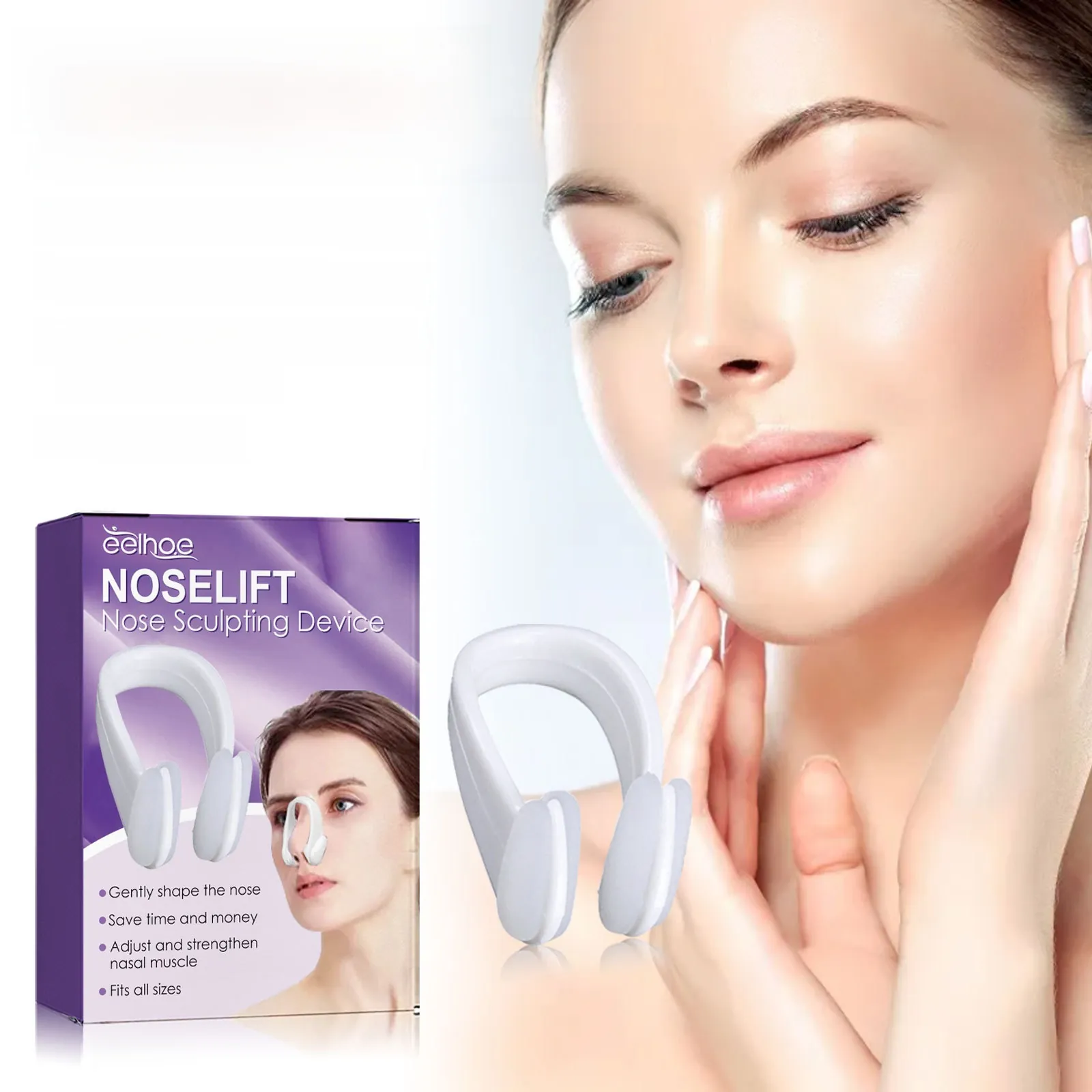 Nose Sculpting Device Nose Bridge Shaper Lifting Slimming Orthotic Tool Silicone Nasal Muscle Strengthening Device For Women Men