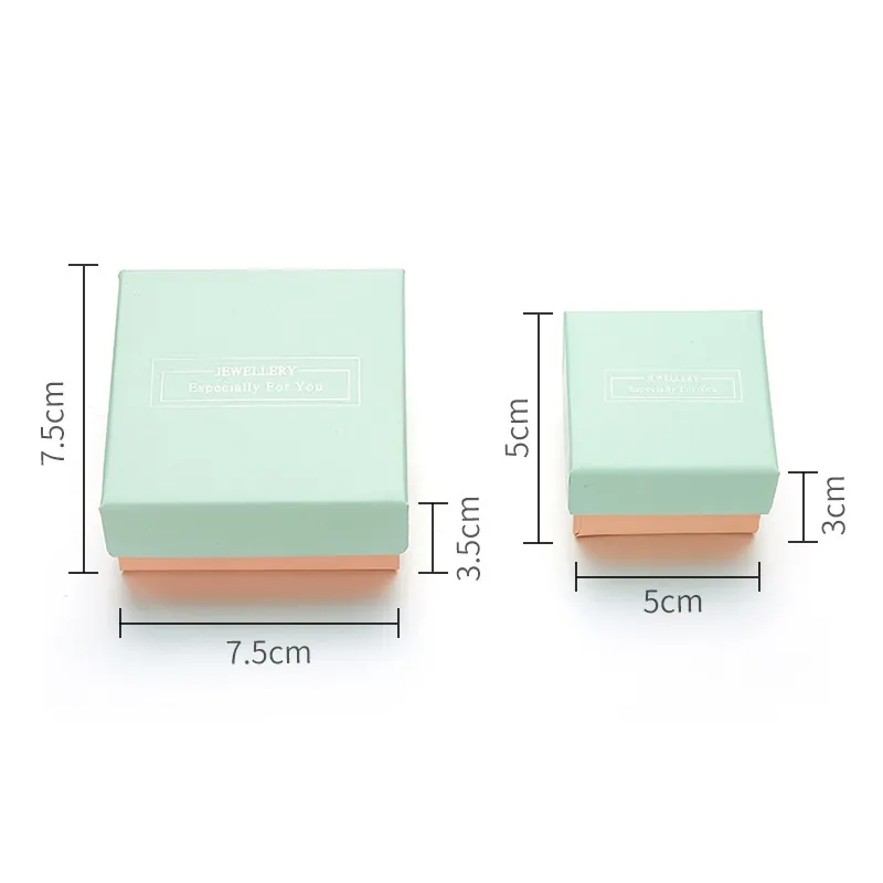 Minimalist Jewelry Packaging Box Set With Velvet Drawstring Bag Paper Gift Box Drawer Style Storage For Ring Earring Bracelet Necklace