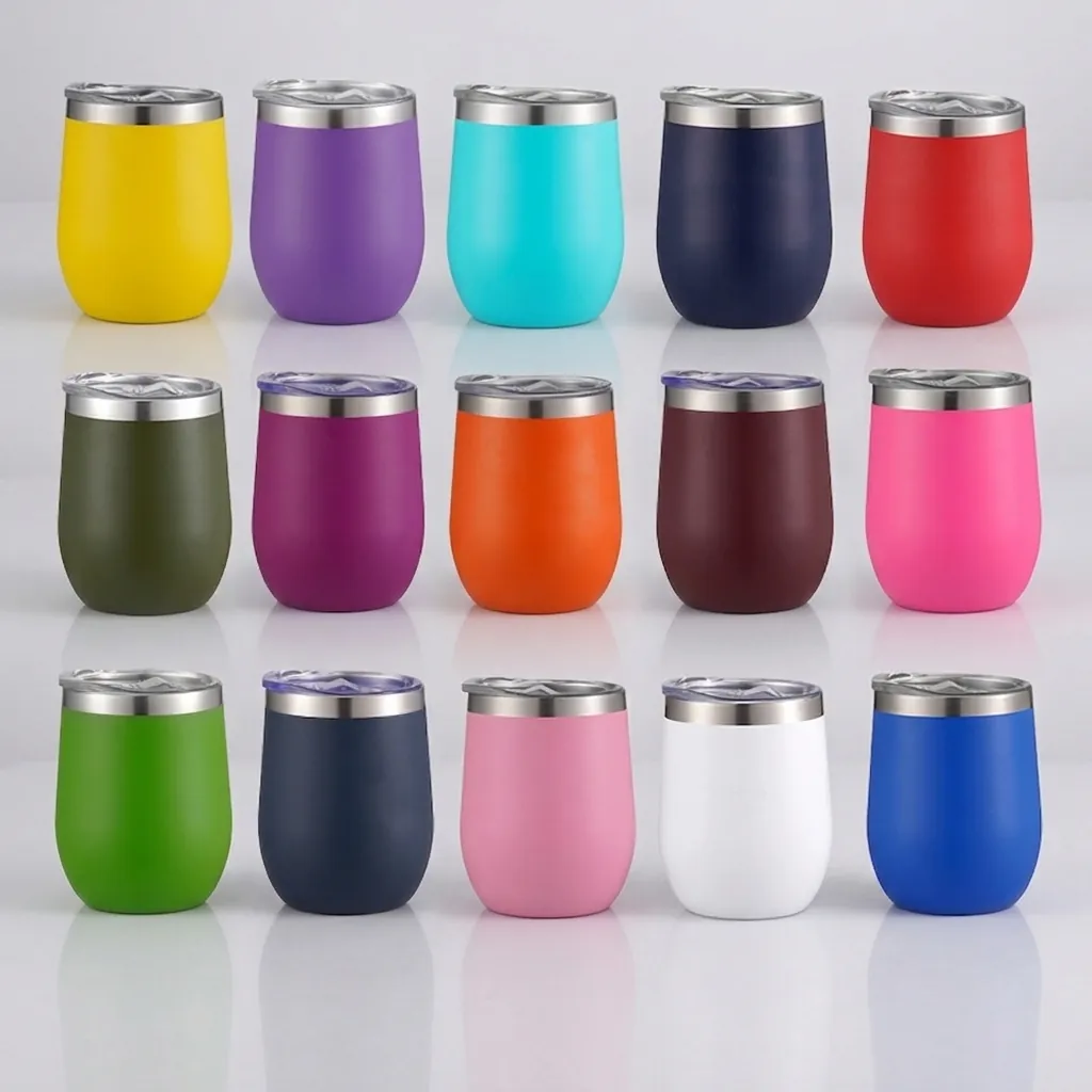 Eggshell Insulated Wine Tumbler Stainless Steel Vacuum Double Wall Travel Cup With Lid Coffee Mug Portable