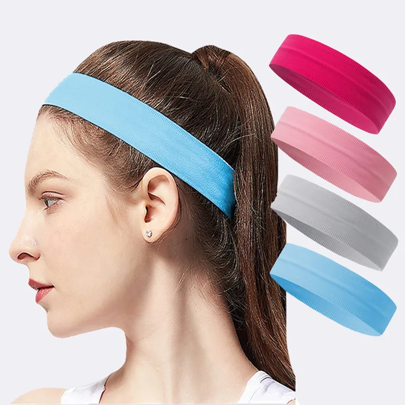 Sport Stirnband Schweißband Polyester Rutschfeste Silikonstreifen Für Yoga Laufen Fitness Training Für Männer Frauen