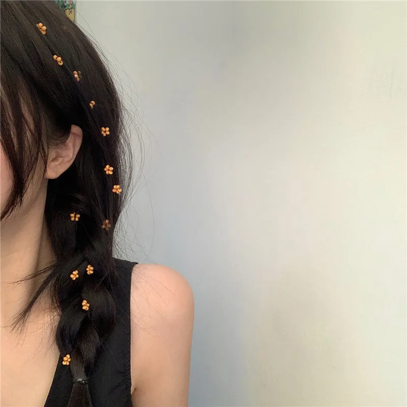 Catena Per Capelli Treccia Di Fiori Nappa Lunga Perla Di Resina Fermagli In Metallo Per Donne Ragazze Styling Dolce