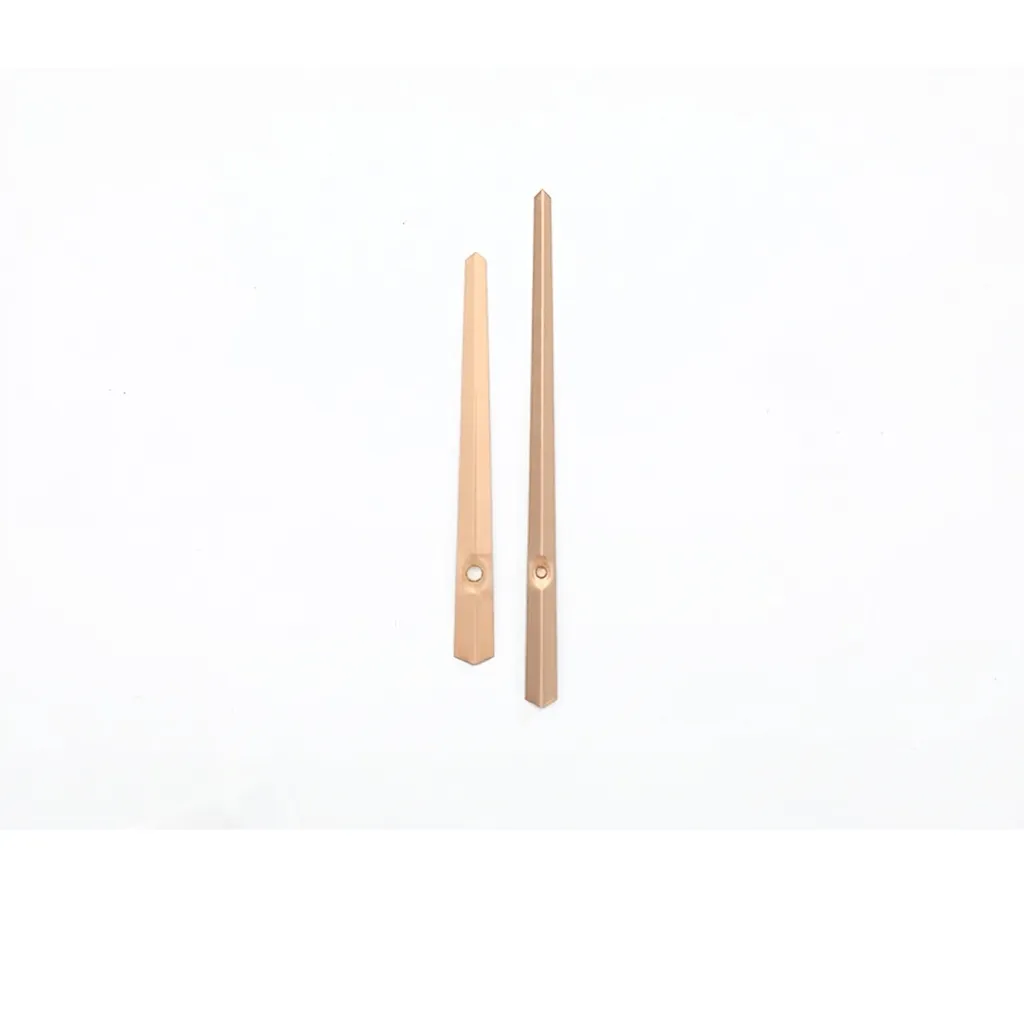 Aluminum Metal Clock Hands Rose Gold Minimalist Hour And Minute Pointer For DIY Quartz Clock Repair Replacement