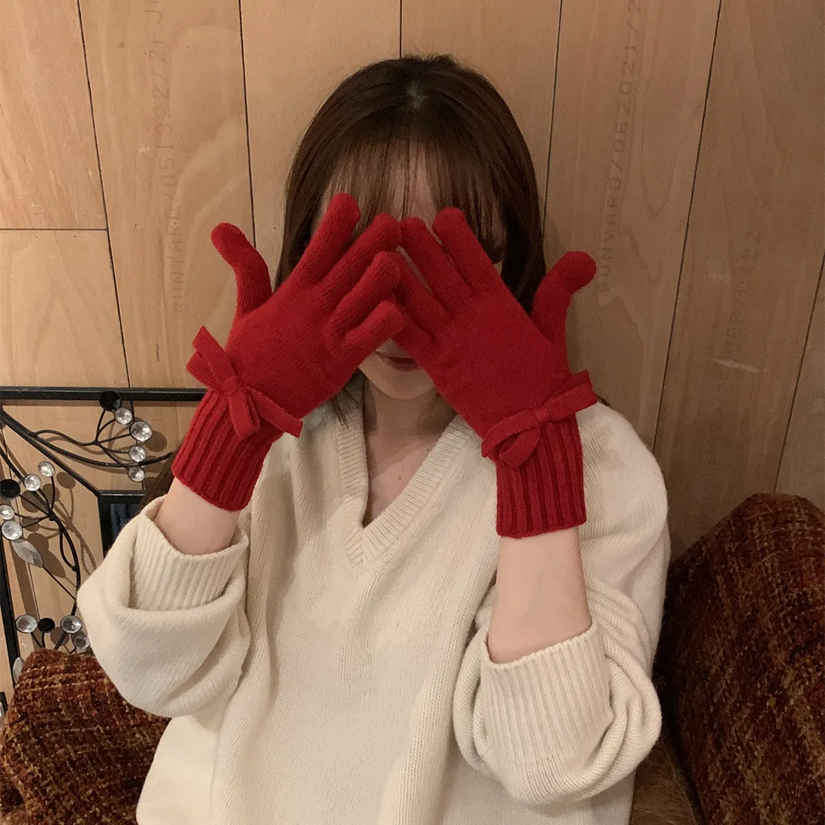 Women'S Elegant Minimalist Solid Color Bow Knot Gloves