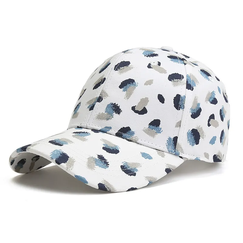 Abstract Print Baseball Cap Polyester Adjustable Outdoor Sunshade Hat Unisex 6-Panel Sport Casual Curved Brim