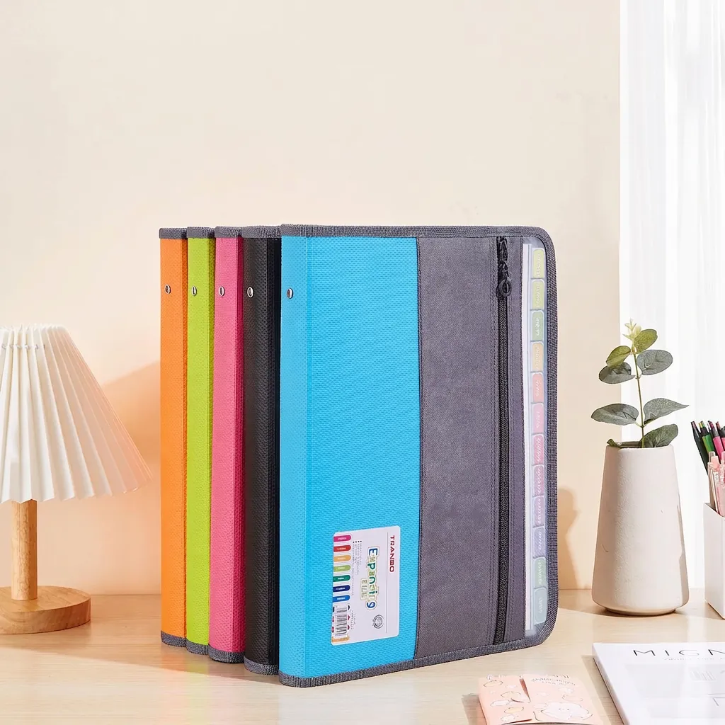 Organizzatore Di Documenti A4 Espandibile Borsa Con Cerniera Tasche Multiple Schede Indice Custodia Per Ufficio Scuola Portatile