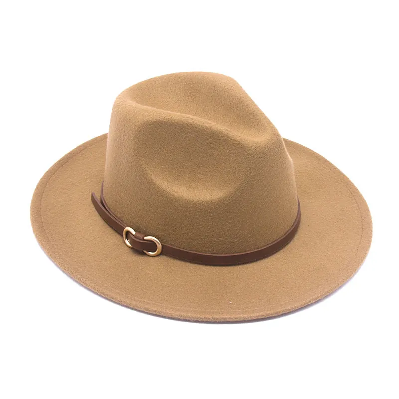 Cappello Fedora A Tesa Larga Retrò Feltro Cappello Jazz Per Uomo Donna Protezione Solare Esterno Viaggio Elegante