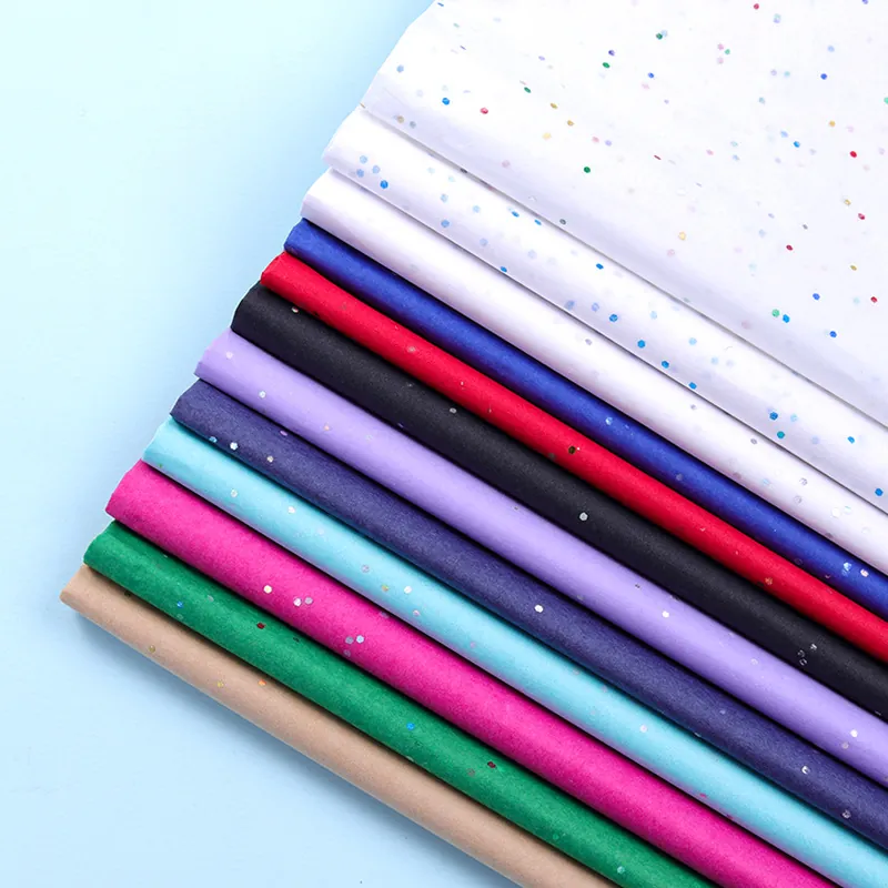 Glitter Tissue Paper Laser Sequins Flower Bouquet Wrapping Gift Packaging Liner DIY Handcraft Decorative Material Multicolored
